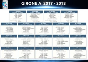 Lega Calcio, Calendario Girone A